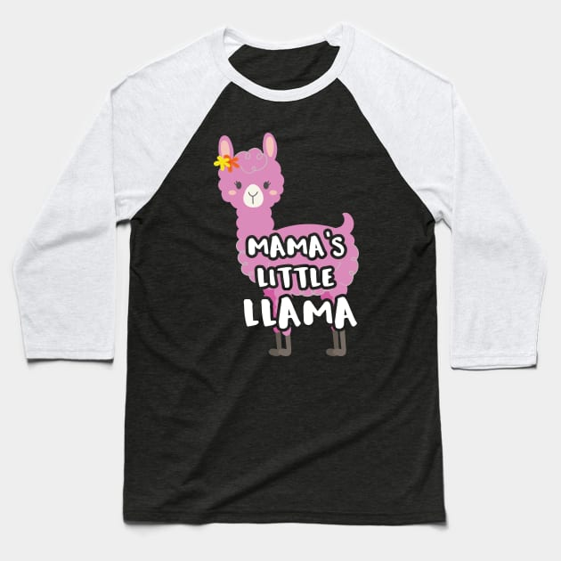 Matching Mother Daughter Gift Gift Mamas Little Llama Gift Baseball T-Shirt by Tracy